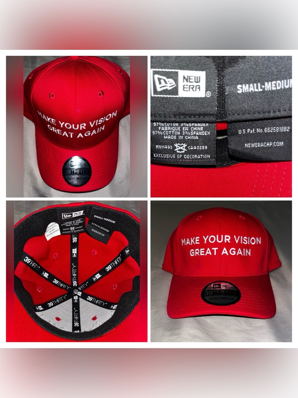 Red Flexfit New Era Cap MAGA EYE DOCTOR “Make Your Vision Great Again” BRAND NEW